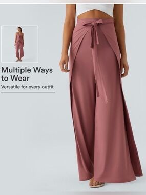 HALARA High Waisted Tie Front Palazzo Pants AND Jumpsuit NWT!